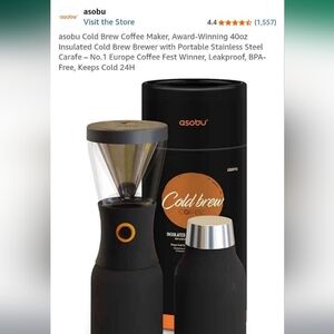 Asobu Cold Brew Coffee Maker with Stainless Steel Carafe